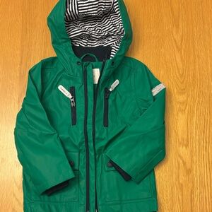 Baby Green Hooded Rain Jacket, 12-18 months